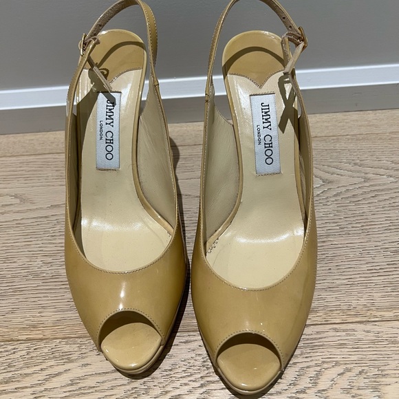 Jimmy Choo open toe sling backs - Picture 1 of 5